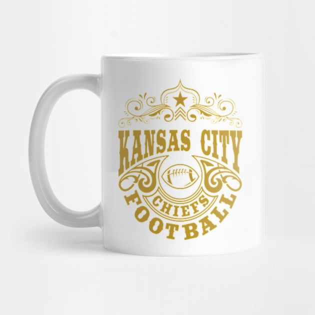 Vintage Retro Kansas City Chiefs Football by carlesclan